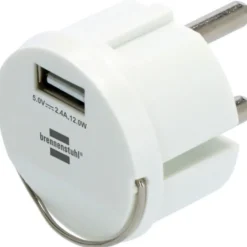 Adaptateur pour port USB 2,4A blanc - Brennenstuhl | 1508110