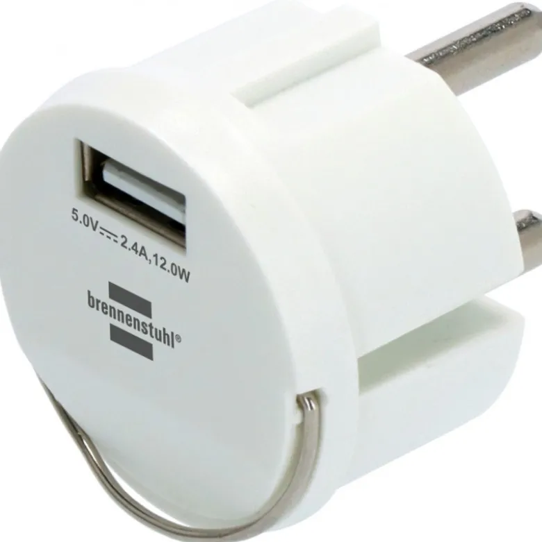 Adaptateur pour port USB 2,4A blanc - Brennenstuhl | 1508110
