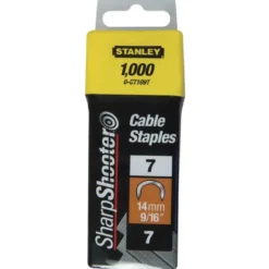 AGRAFES CAVALIERS 10MM TYPE 7 - BOITE DE 1000 PIÈCES STANLEY 1-CT106T