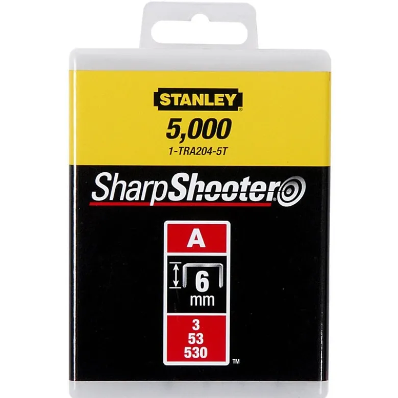 AGRAFES 10MM TYPE A - BOITE DE 5000 PIÈCES STANLEY 1-TRA206-5T