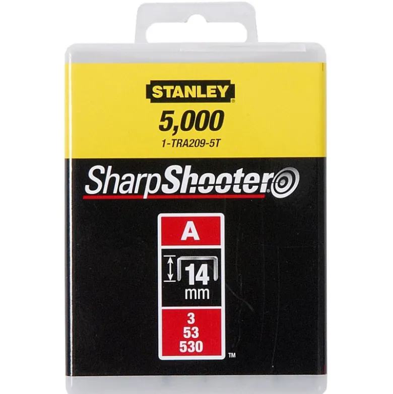 AGRAFES 10MM TYPE A - BOITE DE 1000 PIÈCES - STANLEY | 1-TRA206T
