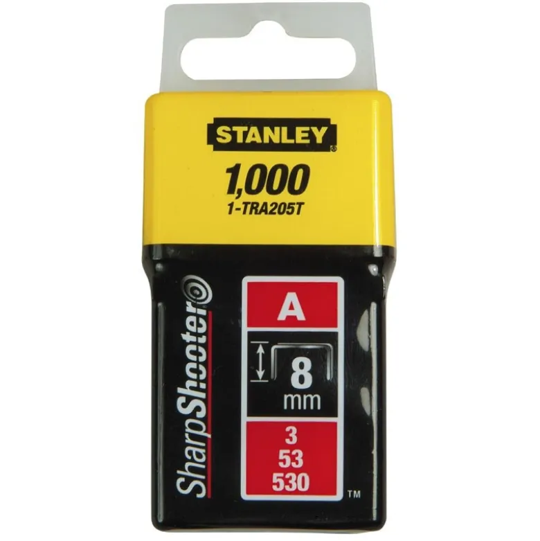 Agrafes 12 mm type A - boîte de 1000 pièces - STANLEY | 1-TRA208T