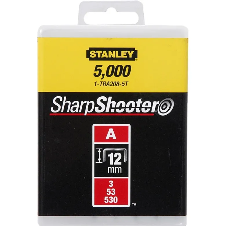 Agrafes 12 mm type A - boîte de 1000 pièces - STANLEY | 1-TRA208T