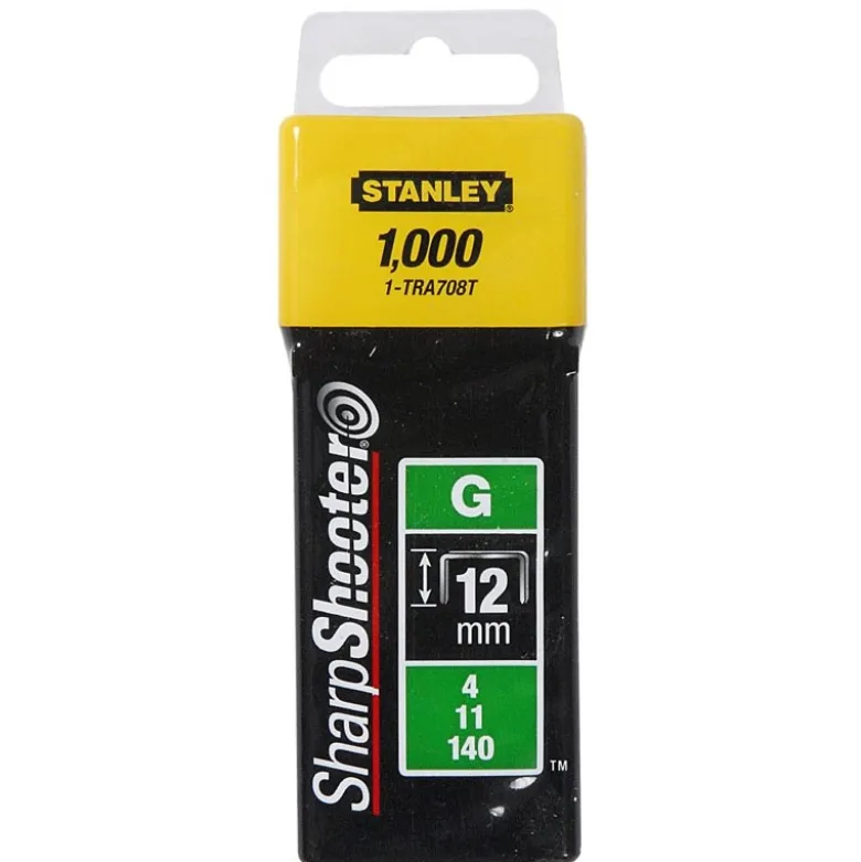 AGRAFES 14MM TYPE G - BOITE DE 1000 PIÈCES STANLEY 1-TRA709T