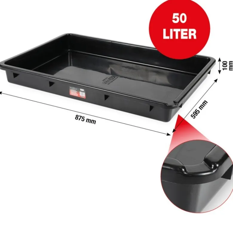 Bac de récupération d’huile / Bac à usage multiple, 50 litres - KSTools | 150.9592