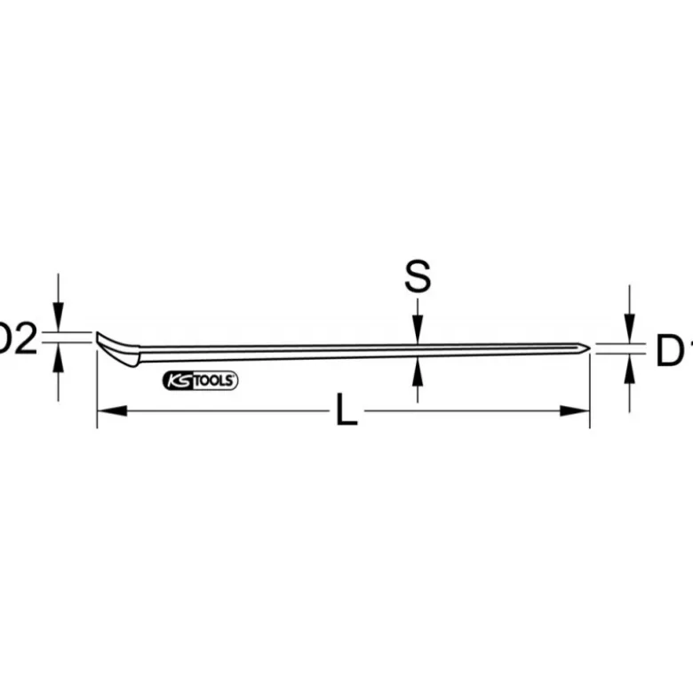 Barre à mine INOX, 1200 mm, diamètre 28 mm KSTools | 964.3215