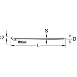 Barre à mine INOX, 800 mm, diamètre 30 mm KSTools | 964.3210