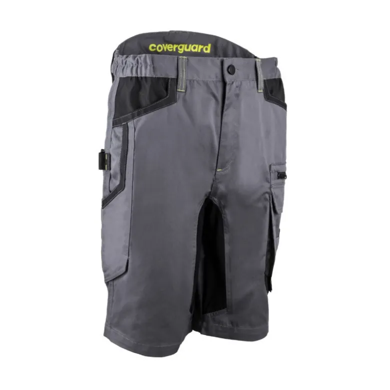 Bermuda - BARU - 60% CO/40% PES 270g/m2 + Stretch + Oxford - Gris/Lime - COVERGUARD | 5BRS050