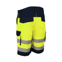 Bermuda - HIBANA - 60% CO/40% PES 270g/m2 + Stretch - Jaune HV/Marine - COVERGUARD | 5HBS160