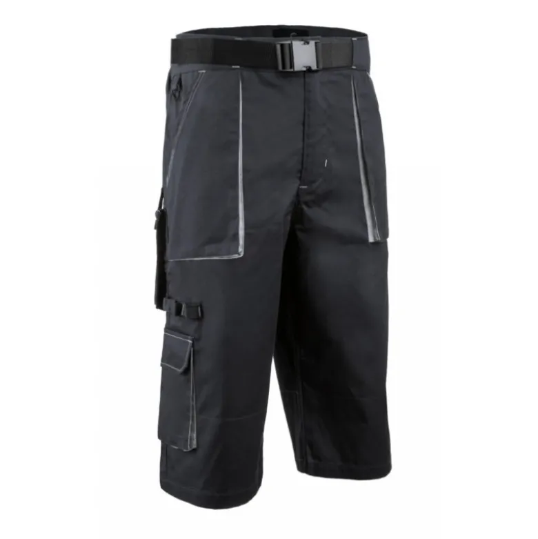 Bermuda long - NAVY II - 60% CO/40% PES 245g/m2 - Marine/Gris - COVERGUARD | 5NAS050