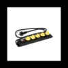 Bloc rallonge jaune/noir 5 prises 1.5m Sodise | 03197