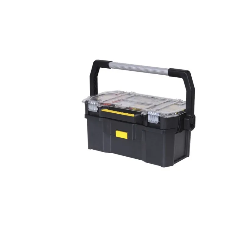 BOITE, CAISSE A OUTILS 60CM AVEC ORGANISEUR TRANSPARENT STANLEY 1-97-514