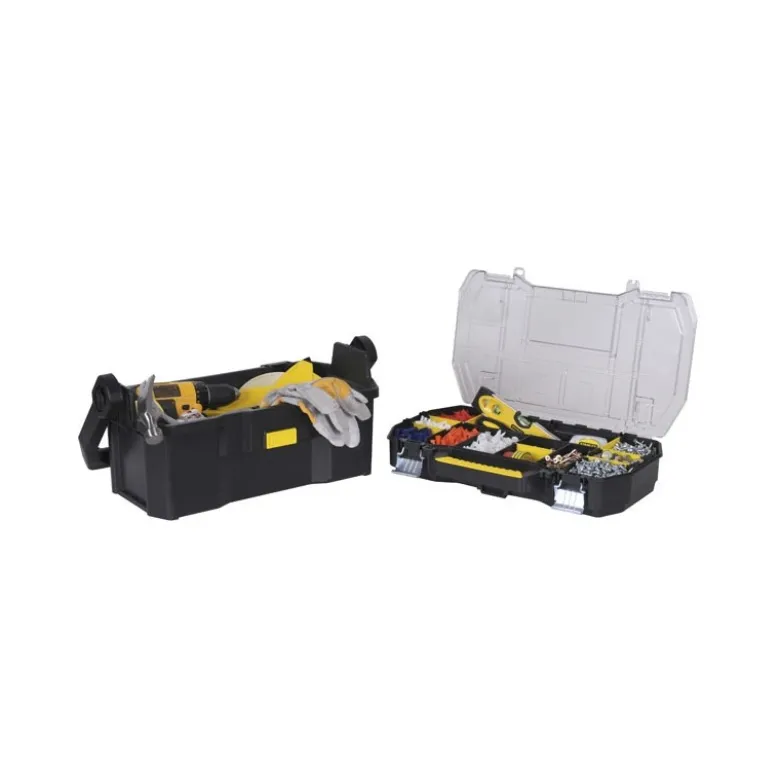 BOITE, CAISSE A OUTILS 60CM AVEC ORGANISEUR TRANSPARENT STANLEY 1-97-514