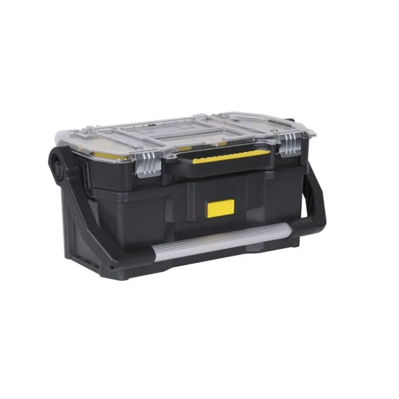 BOITE, CAISSE A OUTILS 60CM AVEC ORGANISEUR TRANSPARENT STANLEY 1-97-514