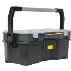 BOITE, CAISSE A OUTILS 60CM AVEC ORGANISEUR TRANSPARENT STANLEY 1-97-514