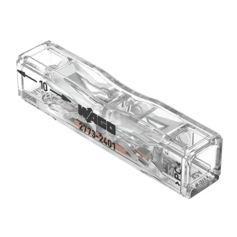 Borne WAGO 2773 Inline 2x4mm² rigide - Wago | 2773-2401