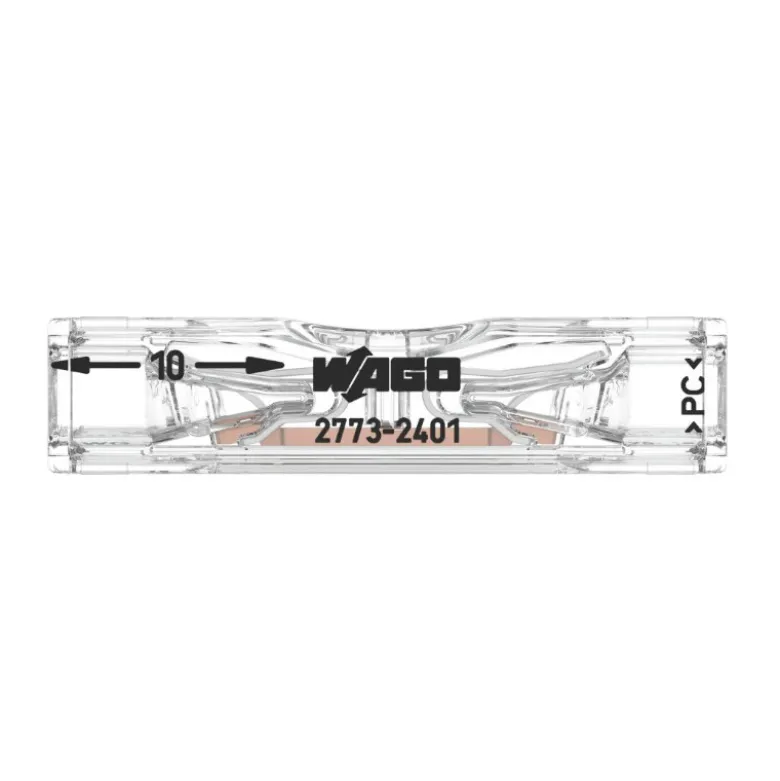 Borne WAGO 2773 Inline 2x4mm² rigide - Wago | 2773-2401