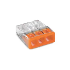 Borne WAGO 2273 - 3 x 0,5 à 2,5mm² Transp. / Orange - Wago | 2273-203