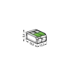 Boîte de 16 bornes WAGO Green 221 3x6mm² à leviers souple & rigide - WAGO | 221-422/995-016