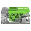Boîte de 12 bornes WAGO Green 221 3x6mm² à leviers souple & rigide - WAGO |221-423/995-012