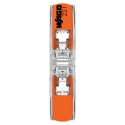 Boîte de 12 bornes WAGO 221 Inline 2x4mm² à leviers souple & rigide - Wago | 221-2411/995-012