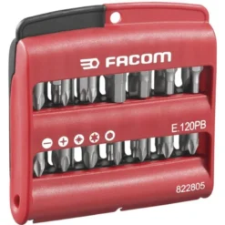 BOÎTE DE 28 EMBOUTS (FENTE, PH, PZ, 6 PANS, TORX) FACOM | E.120PB