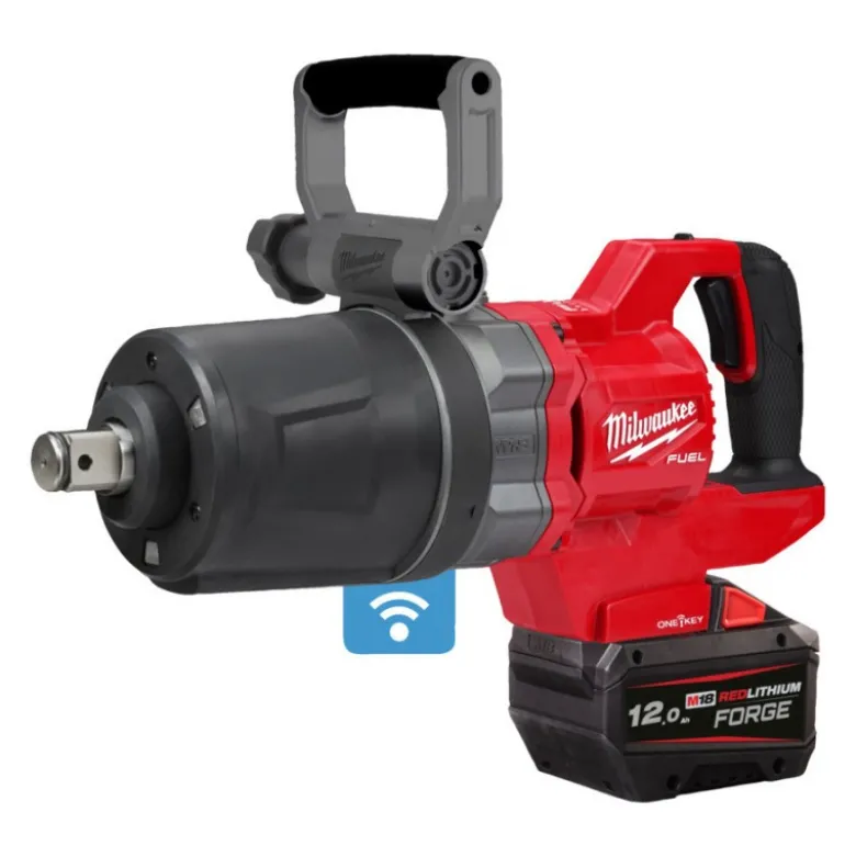 Boulonneuse à chocs FUEL carré 1'' avec poignée en d et nez court,18v, bluetooth, 12,0ah - Milwaukee | 4933499253