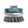 Brosse boisseau à fils acier torsadés pour meuleuses d'angle 180 et 230 mm MAKITA D-29290