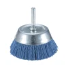 Brosse boisseau à fils nylon pour perceuses Ø 75mm, Grain 80, Ø queue 6mm, Qté 1 Makita | D-45521