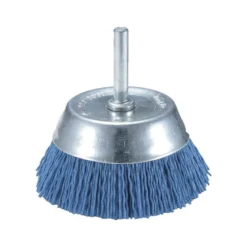 Brosse boisseau à fils nylon pour perceuses Ø 75mm, Grain 240, Ø queue 6mm, Qté 1 Makita | D-45559