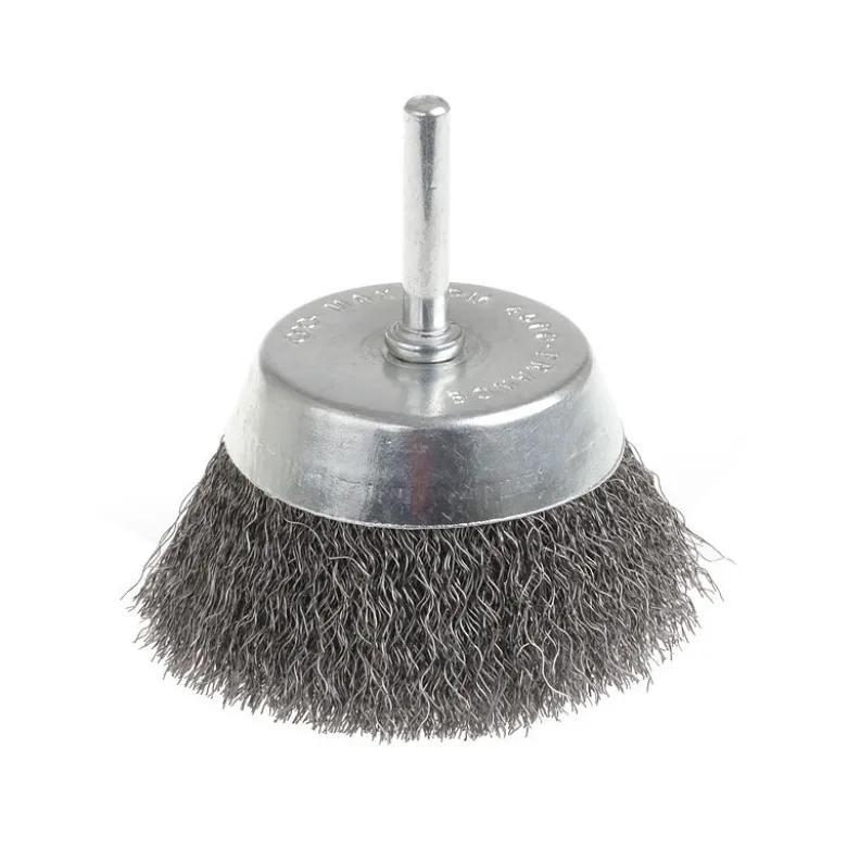 Brosse circulaire conique sur tige 75mm Sodise | 15547
