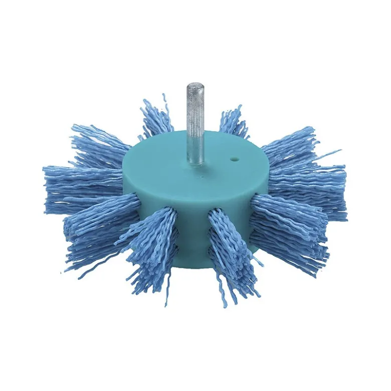 Brosse éventail à fils nylon pour perceuses Ø 100mm, Grain 240, Ø queue 6mm, Qté Makita | D-45755