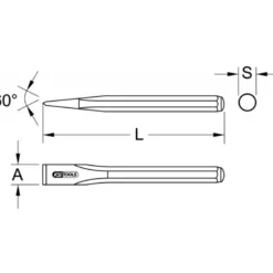 Burin INOX, Ø20 - 180mm KSTools | 964.3103