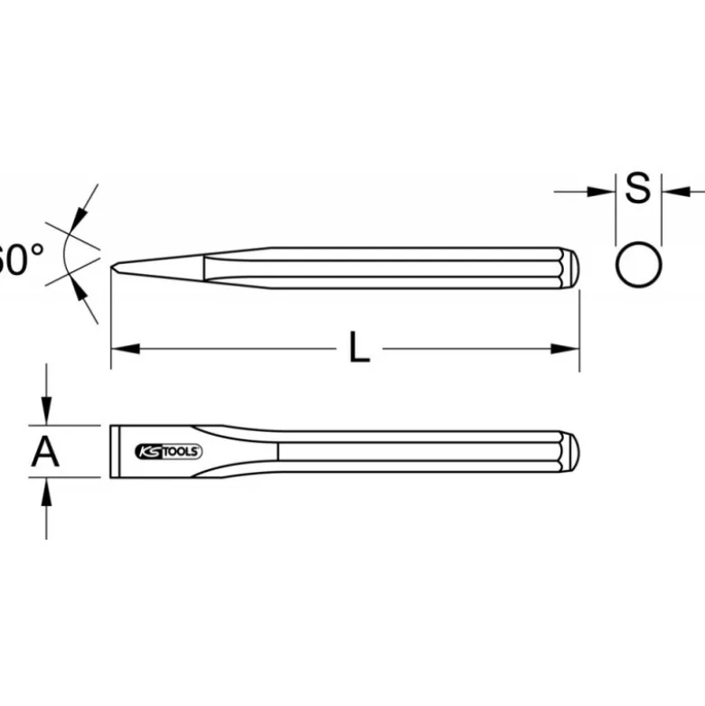Burin INOX, Ø18 - 160mm KSTools | 964.3102