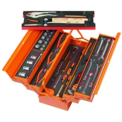 Caisse à outils métallique avec 69 outils à usage général dans modules mousse - Bahco | 3149-ORFF1