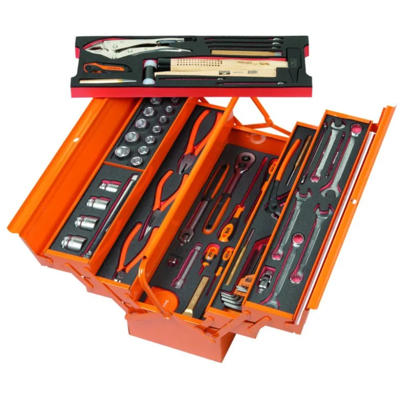 Caisse à outils métallique avec 69 outils à usage général dans modules mousse - Bahco | 3149-ORFF1