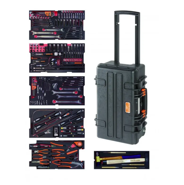 Caisse rigide à usage intensif, kit d'outils aviation - 240 pcs - Bahco | 4750RCHDW01FF1