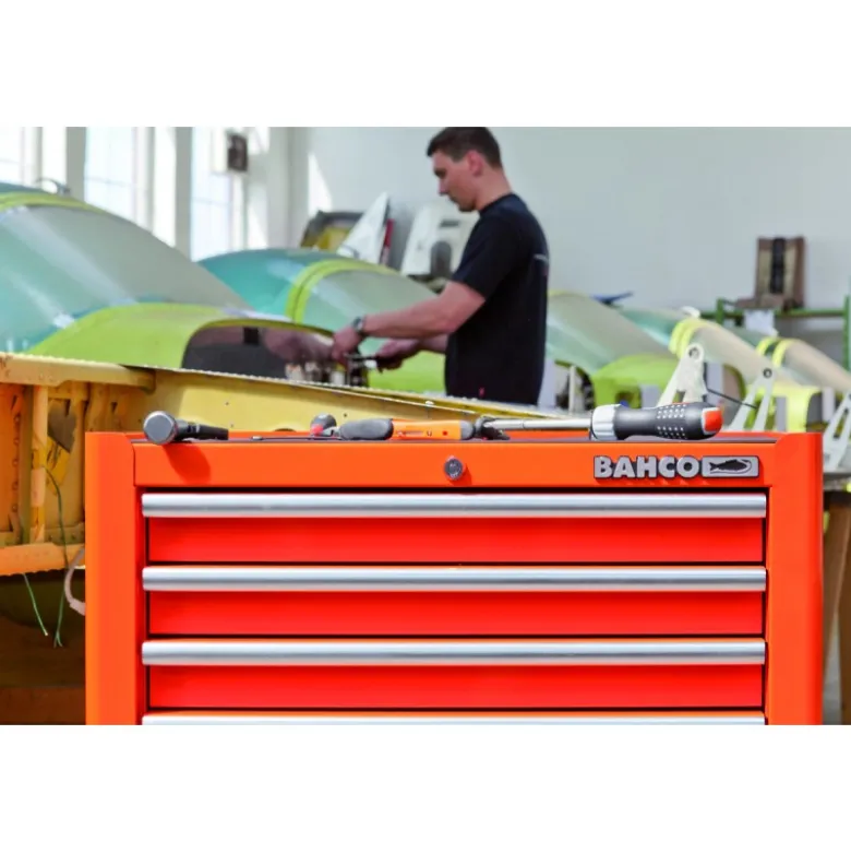 Caisses à outils métalliques avec 3/5 compartiments et possibilité de mettre un cadenas - Bahco | 960100020