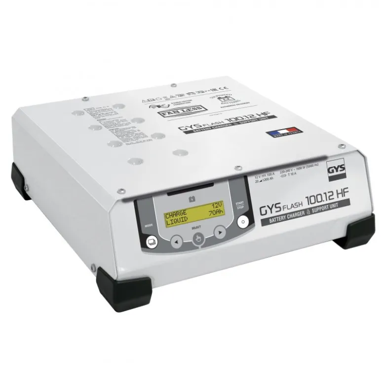 Chargeur de batterie GYSFLASH 100-12 HF - câbles 2,5 m GYS | 029071