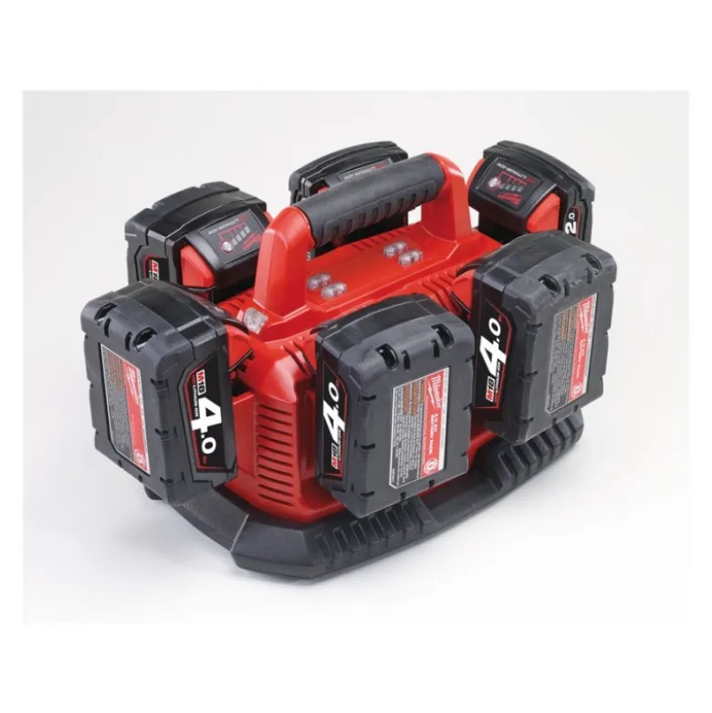 Chargeur universel pour batterie de 14,4 à 18 Volts système jusqu'à 6 Batteries en même temps M1418C6 | 4932430086 Milwaukee