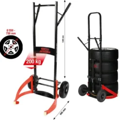 Chariot pour pneus Performance max. 200 kg - KSTools | 160.1340