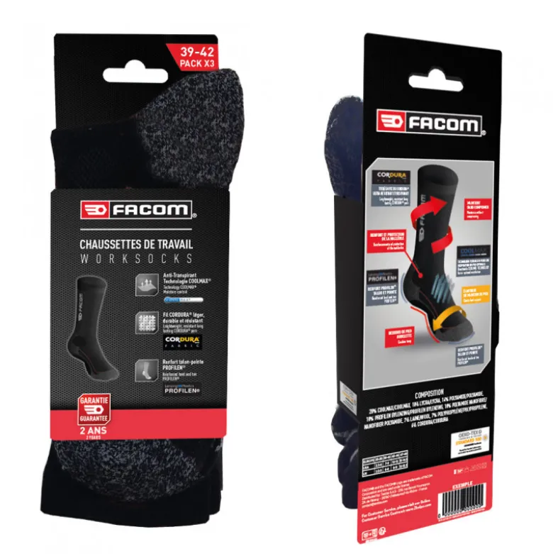 Chaussettes techniques de travail lowcut - FACOM | FX/1/CHLC/1/TOOL