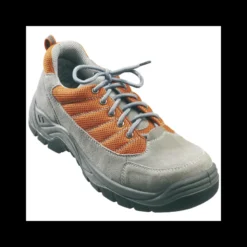 Chaussures de sécurité basses - SPINELLE Low S1P - croûte de cuir grise et filet orange - COVERGUARD | 9SPIL