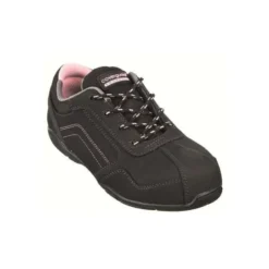 Chaussures de sécurité RUBIS Low S3 - composite nubuck noir et coutures rose - Coverguard | 9RUBL