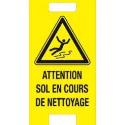 CHEVALET "ATTENTION SOL EN COURS EN NETTOYAGE" TALIAPLAST | 620053