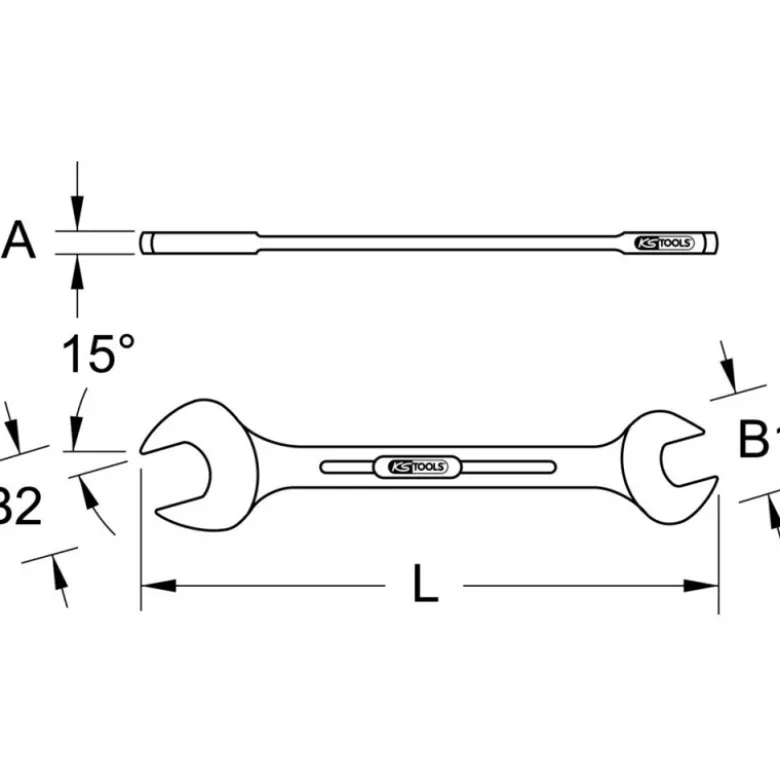 Clé à fourche TITANplus 17x19 mm KS Tools | 965.0117
