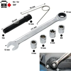 Clé mixte spécifique pour étriers de frein WABCO et Knorr, 7 pcs - KSTools | 460.2620