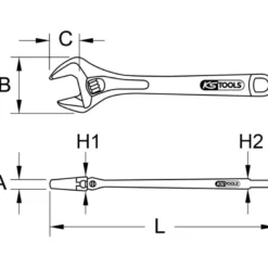 Clé à molette, 24'' - L.600 mm KS Tools | 577.0600