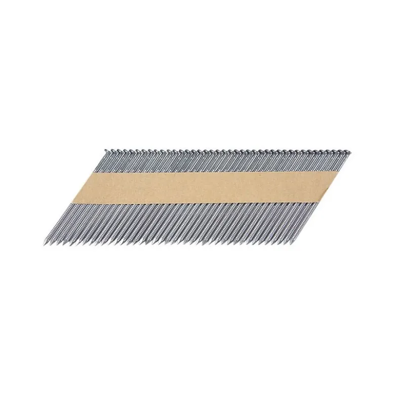 Clous lisses galvanisés en bande collée 34° 3,3 x 90 mm pour cloueur Makita | F-31645