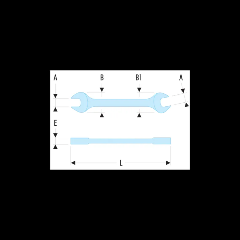 Clé plate (fourche) 22 x 24mm Facom | 44.22X24